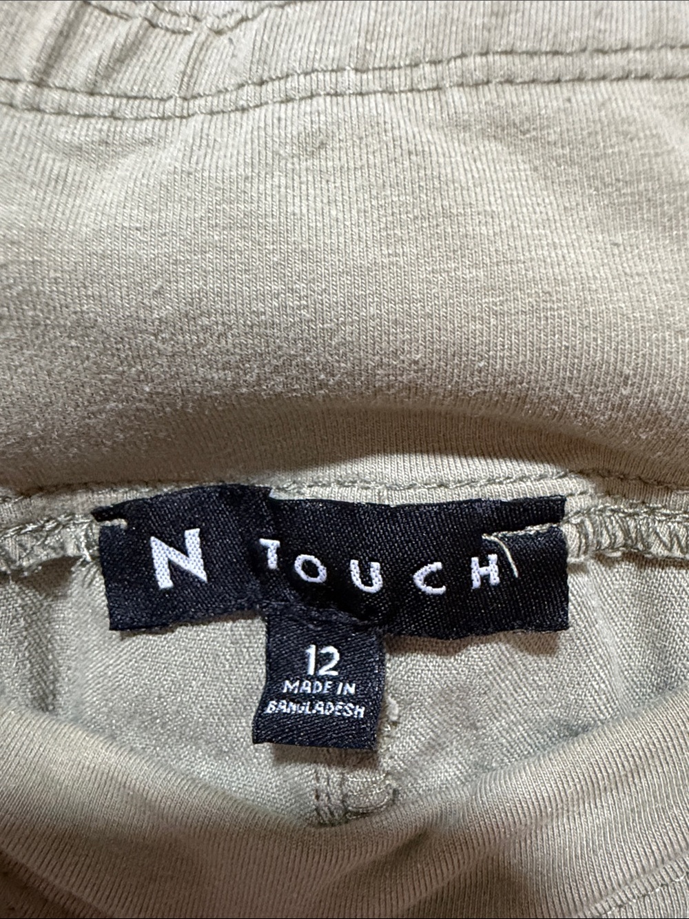 Women's Olive Pull-On Bermuda Shorts with Front Pockets - Picture 2 of 3